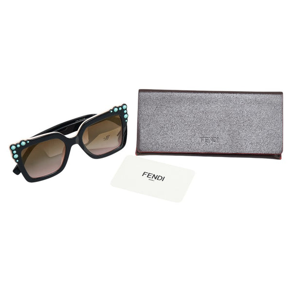 フェンディ Can Eye サングラス ブラック プラスチック レディース FENDI 【中古】