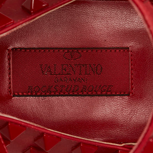 ヴァレンチノ スタッズ ミュール サイズ：38.5 レッド レザー レディース Valentino 【中古】