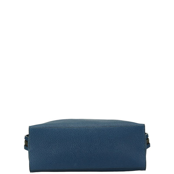 フェンディ ビジネスバッグ ショルダーバッグ 2WAY 7VA400 ブルー レザー メンズ FENDI 【中古】