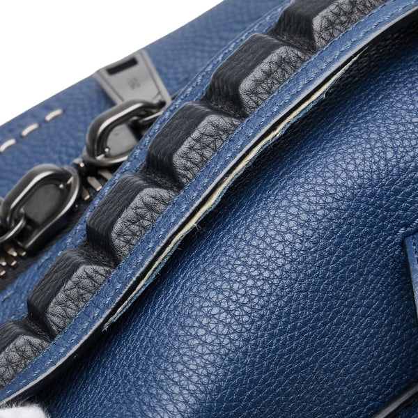 フェンディ ビジネスバッグ ショルダーバッグ 2WAY 7VA400 ブルー レザー メンズ FENDI 【中古】