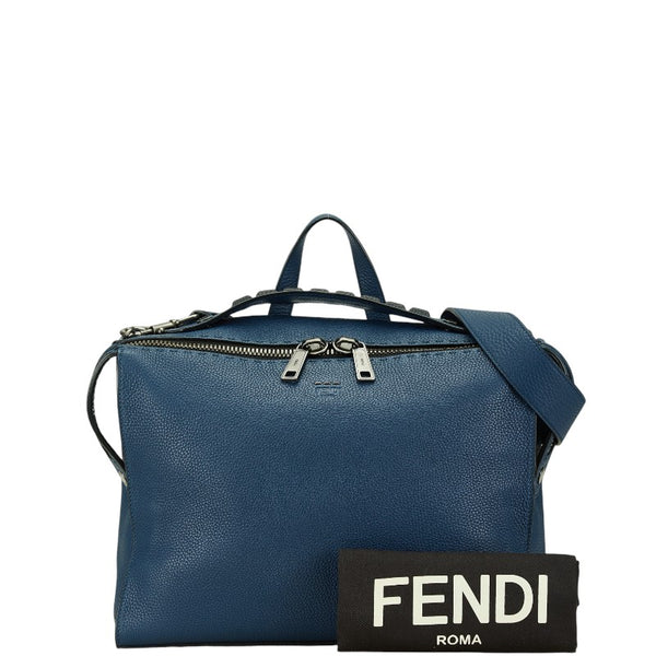 フェンディ ビジネスバッグ ショルダーバッグ 2WAY 7VA400 ブルー レザー メンズ FENDI 【中古】