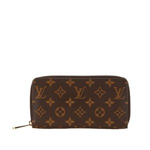 ルイ ヴィトン モノグラム ジッピー ウォレット ラウンドファスナー 長財布 M42616 ブラウン PVC レザー レディース LOUIS VUITTON 【中古】