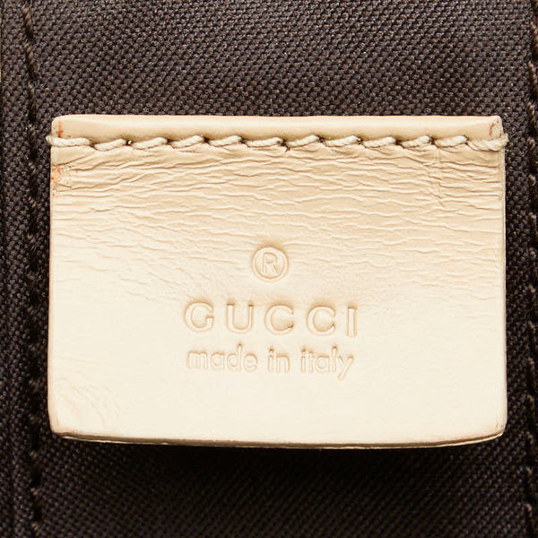 グッチ GGキャンバス バニティバッグ 039 1052 ベージュ レザー レディース GUCCI 【中古】