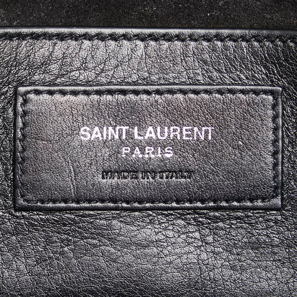 サンローラン ケイト ハート モチーフ スタッズ チェーン ショルダーバッグ ブラック シルバー レザー レディース SAINT LAURENT 【中古】