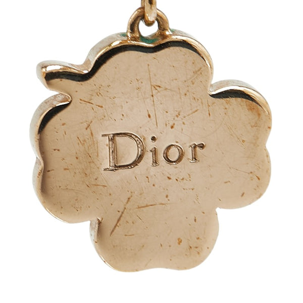 ディオール クローバー ハート ピアス ゴールド メッキ ラインストーン レディース Dior 【中古】