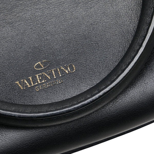 ヴァレンチノ ロックスタッズ ハンドバッグ ショルダーバッグ 2WAY ブラック ベージュ レザー レディース Valentino 【中古】