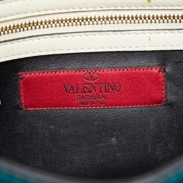 ヴァレンチノ ロックスタッズ ショルダーバッグ マルチカラー レザー レディース Valentino 【中古】