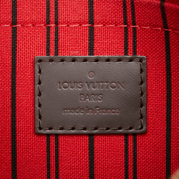 ルイ ヴィトン ダミエ ネヴァーフル用 ポーチ ブラウン PVC レザー レディース LOUIS VUITTON 【中古】