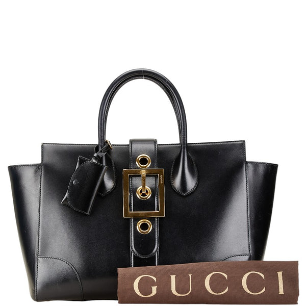 グッチ ハンドバッグ トートバッグ 323652 ブラック カーフレザー レディース GUCCI 【中古】