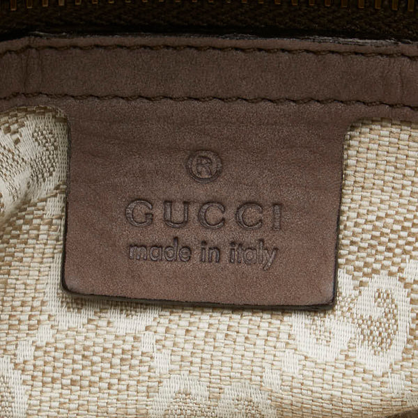 グッチ ソフト スティラップ ワンショルダーバッグ ハンドバッグ 296856 ブラウン ヌバック レディース GUCCI 【中古】