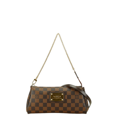 ルイ ヴィトン ダミエ エヴァ チェーン ハンドバッグ ショルダーバッグ 2WAY N55213 ブラウン PVC レザー レディース LOUIS VUITTON 【中古】