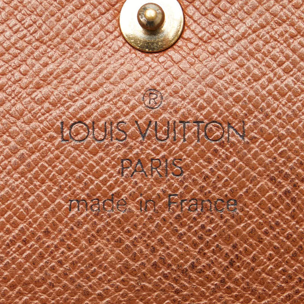 ルイ ヴィトン モノグラム ポルト トレゾール インターナショナル 長財布 M61215 ブラウン PVC レザー レディース LOUIS VUITTON 【中古】