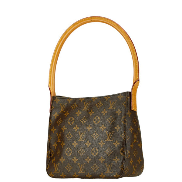 ルイ ヴィトン モノグラム ルーピングMM ショルダーバッグ ハンドバッグ M51146 ブラウン PVC レザー レディース LOUIS VUITTON 【中古】