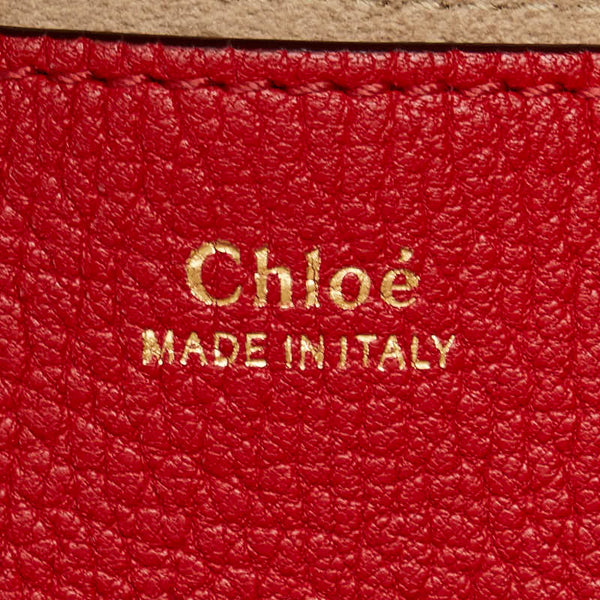 クロエ ドリュー チェーン ショルダーバッグ レッド ゴールド レザー レディース Chloe 【中古】