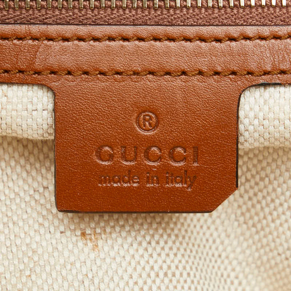 グッチ GGキャンバス ハンドバッグ ショルダーバッグ 2WAY 296897 ベージュ ブラウン キャンバス レザー レディース GUCCI 【中古】