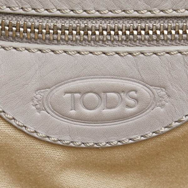 トッズ ハンドバッグ ショルダーバッグ 2WAY グレー レザー レディース TOD’S 【中古】