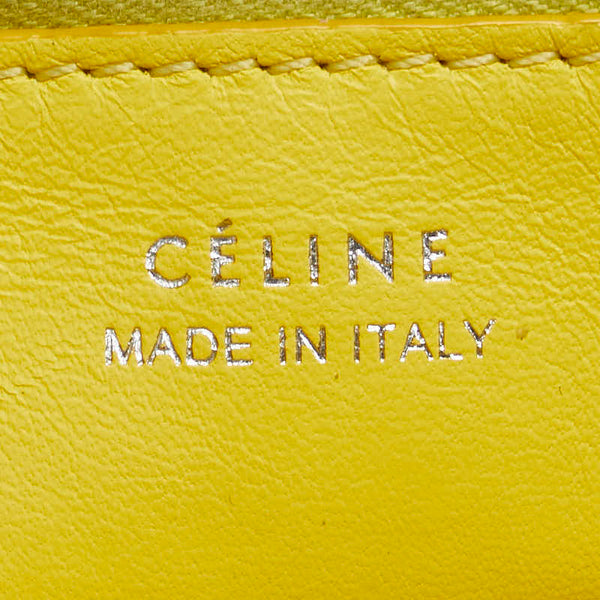 セリーヌ 長財布 ラウンドファスナー グレー レザー レディース CELINE 【中古】