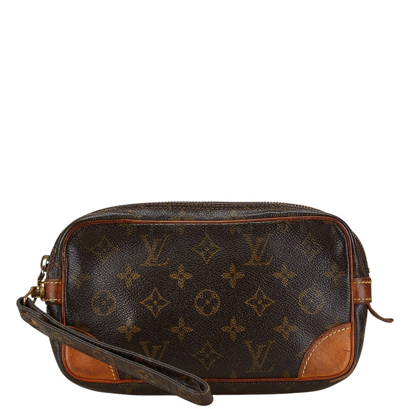 ルイ ヴィトン モノグラム マルリードラゴンヌPM セカンドバッグ クラッチバッグ M51827 ブラウン PVC レザー レディース LOUIS VUITTON 【中古】