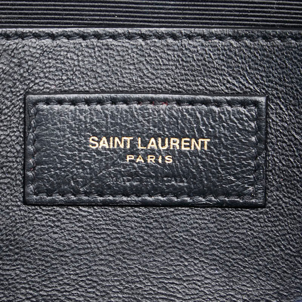 サンローラン YSLロゴ チェーンショルダーバッグ ハンドバッグ ブルー ツイード レディース SAINT LAURENT 【中古】