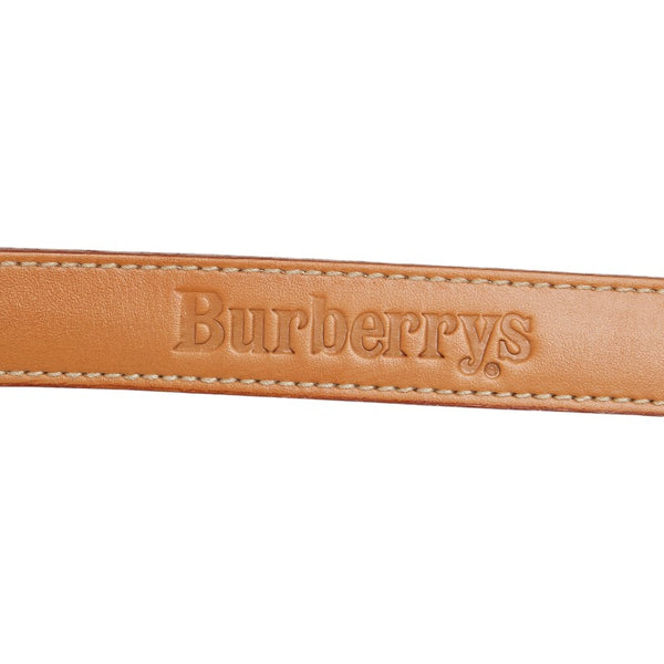 バーバリー ノバチェック シャドーホース ハンドバッグ ショルダーバッグ 2WAY ブルー ブラウン PVC レザー レディース BURBERRY 【中古】