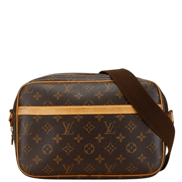 ルイ ヴィトン モノグラム  リポーターPM 斜め掛け ショルダーバッグ  M45254 ブラウン PVC レザー レディース LOUIS VUITTON 【中古】