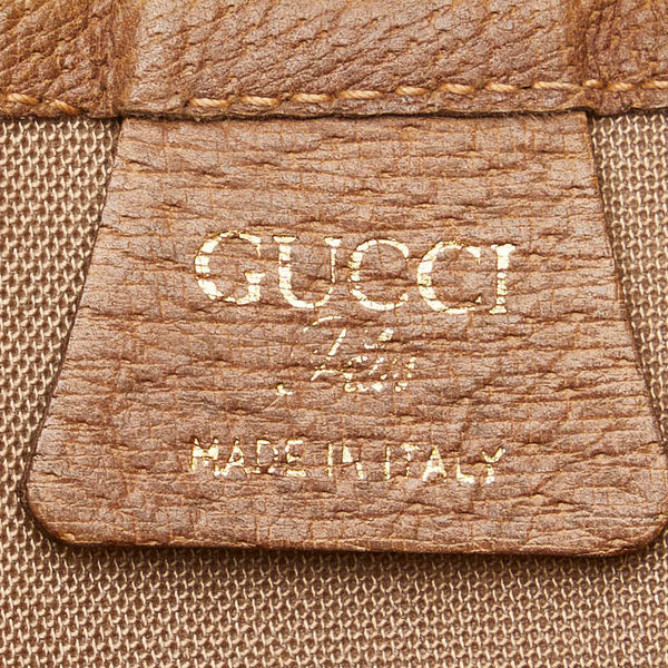 グッチ GGプラス シェリーライン トートバッグ 3902003 ベージュ PVC レザー レディース GUCCI 【中古】