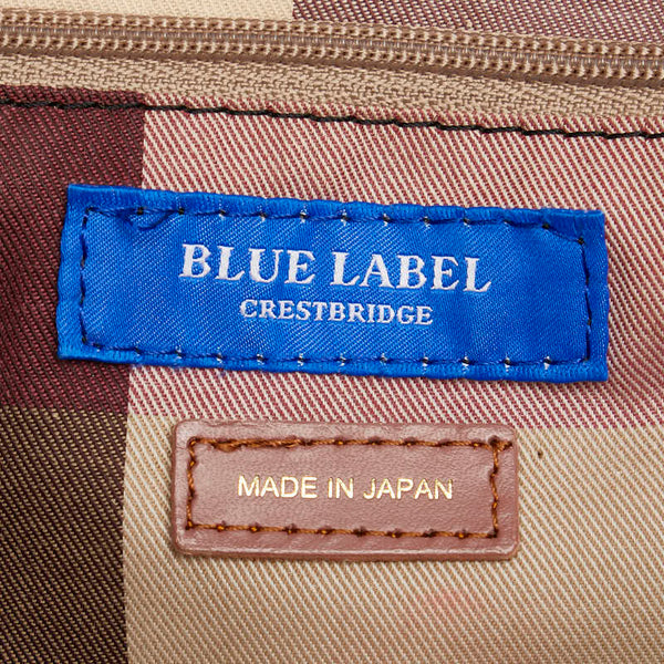 バーバリー チェック リュック バックパック ピンク ナイロン レザー レディース BURBERRY 【中古】