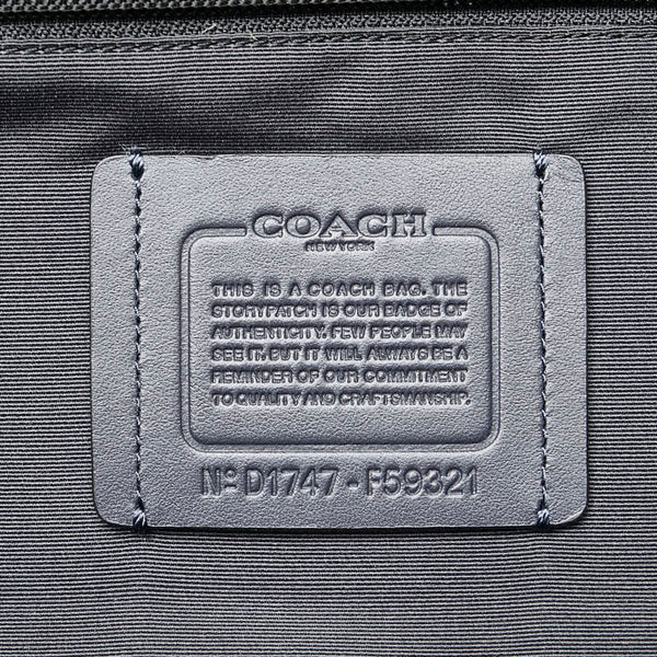 コーチ チャールズ リュック バックパック F59321 ネイビー ブルー ナイロン レザー メンズ COACH 【中古】