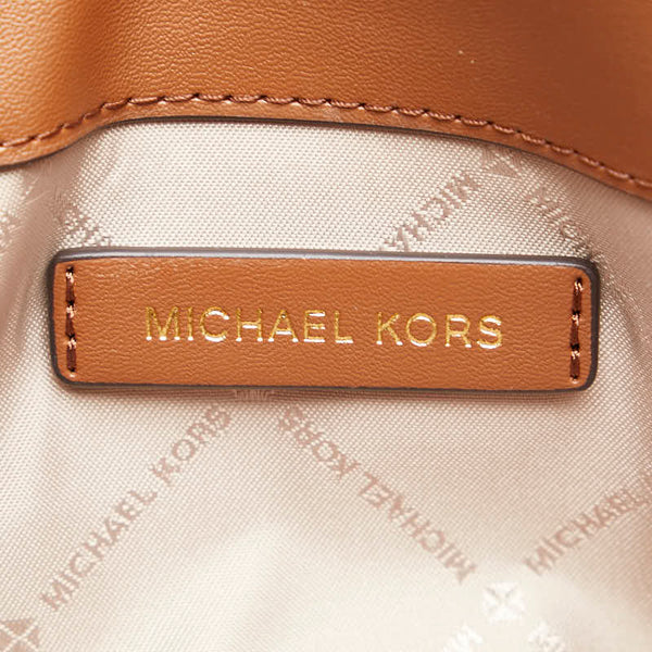 マイケルコース シグネチャー トートバッグ ショルダーバッグ 2WAY 35F3GCFT9T ブラウン レザー レディース Michael Kors 【中古】