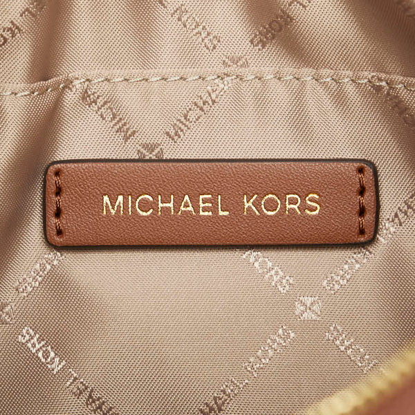 マイケルコース シグネチャー ハンドバッグ ショルダーバッグ 2WAY ブラウン PVC レザー レディース Michael Kors 【中古】