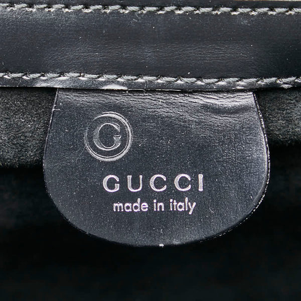 グッチ バンブー ビジネスバッグ ブリーフケース  ショルダーバッグ 2WAY 1529593304 ブラック レザー レディース GUCCI 【中古】