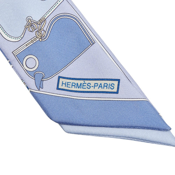 エルメス ツイリー カマイユ スカーフ ブルー グリーン マルチカラー シルク レディース HERMES 【中古】