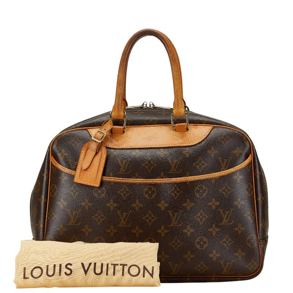 ルイ ヴィトン モノグラム ドーヴィル ハンドバッグ M47270 ブラウン PVC レザー レディース LOUIS VUITTON 【中古】