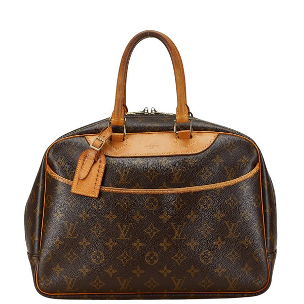 ルイ ヴィトン モノグラム ドーヴィル ハンドバッグ M47270 ブラウン PVC レザー レディース LOUIS VUITTON 【中古】