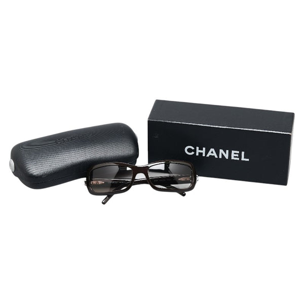 シャネル ココマーク サングラス 6024 ブラウン シルバー プラスチック レディース CHANEL 【中古】