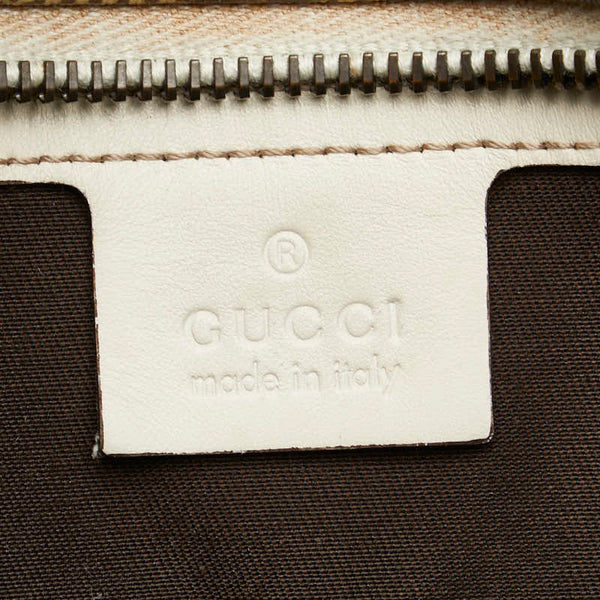 グッチ GGスプリーム ハンドバッグ トートバッグ 211138 ベージュ PVC レザー レディース GUCCI 【中古】