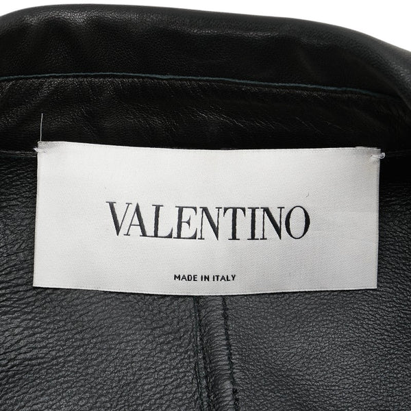 ヴァレンチノ ロックスタッズ ライダースジャケット サイズ：38 ブラック レザー レディース Valentino 【中古】