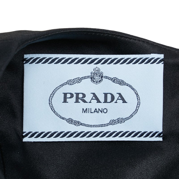 プラダ カットアウト ノースリーブワンピース サイズ：36S ブラック ウール シルク レディース PRADA 【中古】