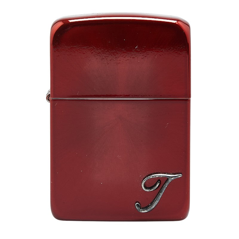 ジッポ オイルライター レッド ステンレス メンズ ZIPPO 【中古】