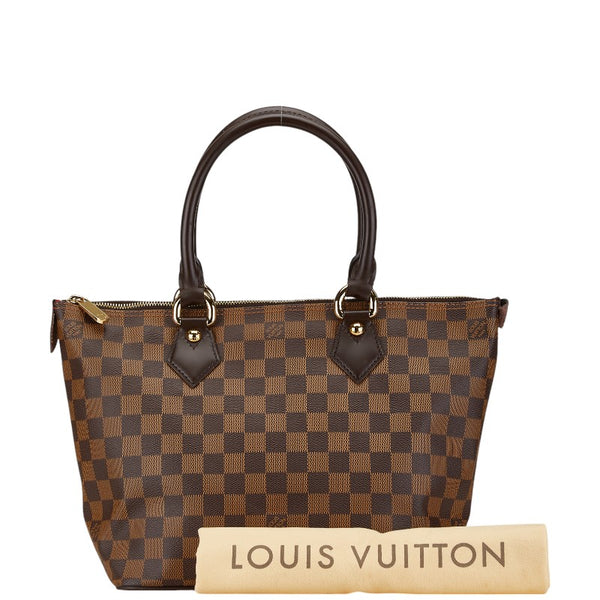 ルイ ヴィトン ダミエ サレヤPM ハンドバッグ N51183 ブラウン PVC レザー レディース LOUIS VUITTON 【中古】