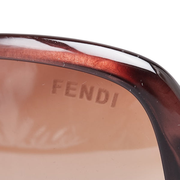 フェンディ ロゴプレート サングラス パープル プラスチック レディース FENDI 【中古】