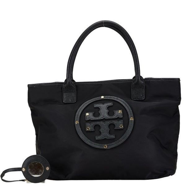 トリーバーチ ハンドバッグ トートバッグ ブラック ナイロン レザー レディース Tory Burch 【中古】