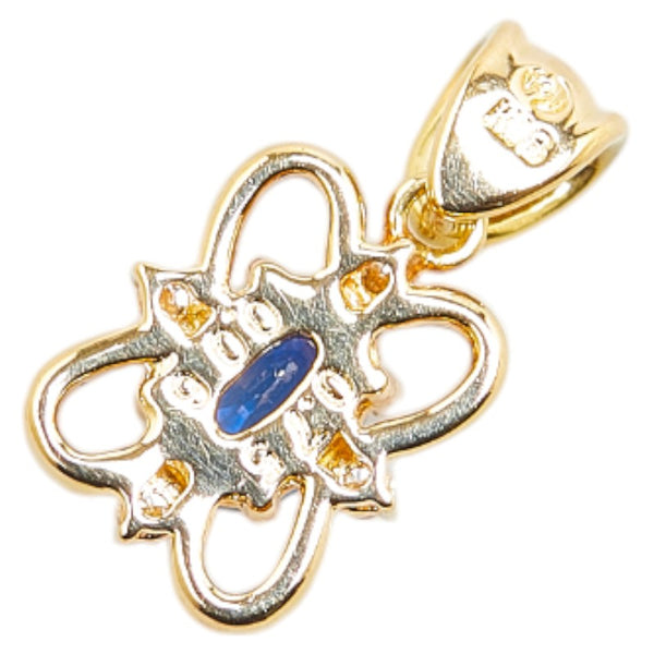 タサキ K18YG イエローゴールド サファイア0.75ct ダイヤ0.06ct ペンダントトップ レディース TASAKI 【中古】