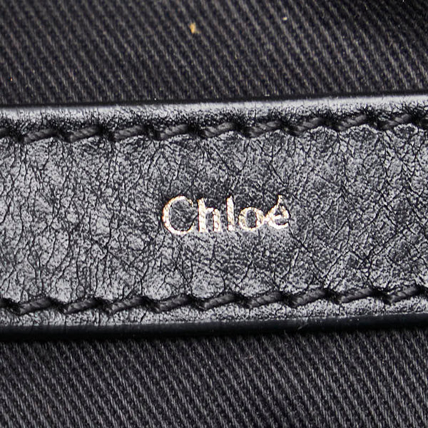 クロエ リトル アリス ハンドバッグ ショルダーバッグ 2WAY ベージュ ブラック レザー レディース Chloe 【中古】