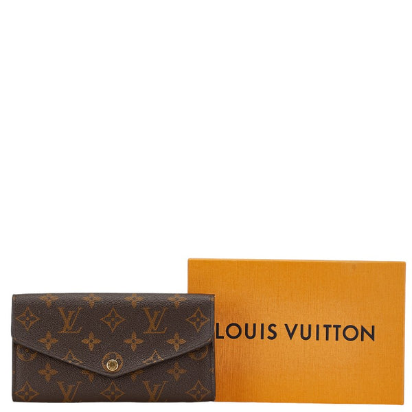 ルイ ヴィトン モノグラム ポルトフォイユ サラ 長財布 M62235 ローズ バレリーヌ ブラウン PVC レディース LOUIS VUITTON 【中古】