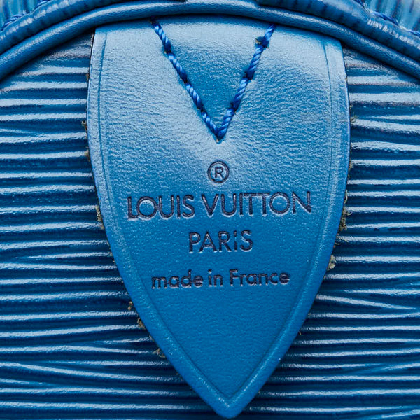 ルイ ヴィトン エピ スピーディ30 ハンドバッグ ミニボストンバッグ M43005 トレドブルー レザー レディース LOUIS VUITTON 【中古】