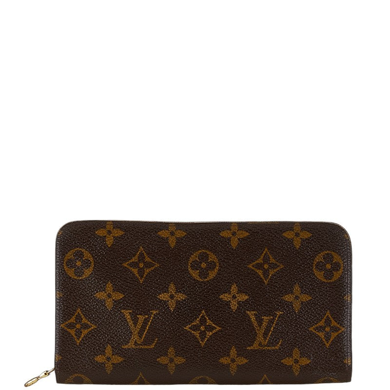 ルイ ヴィトン モノグラム ポルトモネジップ ラウンドファスナー 長財布 M61727 ブラウン PVC レザー レディース LOUIS VUITTON 【中古】