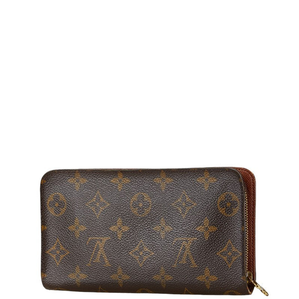 ルイ ヴィトン モノグラム ポルトモネジップ ラウンドファスナー 長財布 M61727 ブラウン PVC レザー レディース LOUIS VUITTON 【中古】