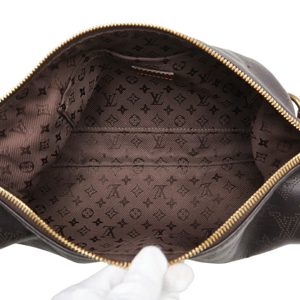 ルイ ヴィトン モノグラム マヒナ ポシェット オナタ ハンドバッグ M40003 ブラウン レザー レディース LOUIS VUITTON 【中古】