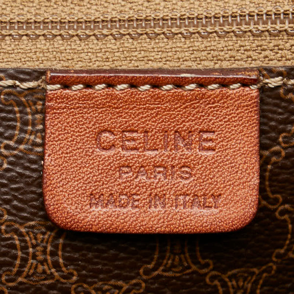 セリーヌ マカダム トートバッグ ショルダーバッグ MC96 ブラウン PVC レザー レディース CELINE 【中古】